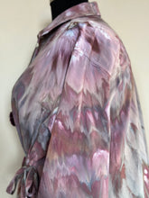 Load image into Gallery viewer, Custom Long Sleeved Cinch Waist Dress in ‘Brushed Steel’ Twist for Ashley