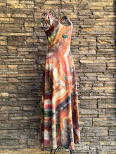 Load image into Gallery viewer, Women’s Medium Pact Organic Cotton Geode Fit & Flare Open Criss-Cross Back Maxi Dress with Pockets in ‘Petrified Wood’