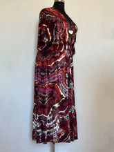 Load image into Gallery viewer, Women’s XL Geode Boho Maxi Dress in ‘Scarlet Begonias’