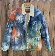 Load image into Gallery viewer, Custom Sherpa Lined Denim Jacket and Crewneck Sweatshirt for Austin