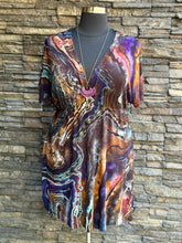 Load image into Gallery viewer, Custom Reverse Geode Kimono Style Dress in ‘Dark Star’ for Cecilia