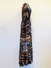 Load image into Gallery viewer, Women’s Small Geode Boho Maxi Dress in ‘Turkey Tail Mushroom Variation #2’