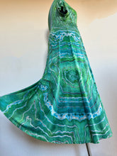 Load image into Gallery viewer, Women’s Large Reverse Geode Surplice Maxi Dress in ‘Malachite’