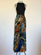 Load image into Gallery viewer, Custom Reverse Geode Cropped Pants in ‘Azurite’ for Carrie