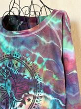 Load image into Gallery viewer, Women’s XL (fits closer to a large) Geode Sun Tarot Slouchy Pullover and Shorts Lounge Set in ‘Cosmic’