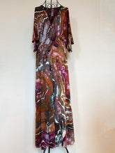 Load image into Gallery viewer, Women’s Medium Geode Boho Maxi Dress in ‘Black Cherry & Brazilnut’