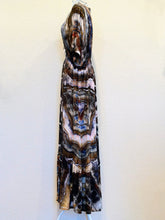 Load image into Gallery viewer, Women’s Small Geode Boho Maxi Dress in ‘Turkey Tail Mushroom Variation #2’