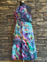 Load image into Gallery viewer, Women’s XL (runs large, fits closer to a 2X) 100% Cotton Tiered Halter Midi Dress with Pockets in ‘Cosmic Eyes’