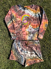 Load image into Gallery viewer, Custom Geode ‘Don’t Be A D*ck’ Lounge Set in ‘Rustic Rainbow’ for Amber