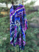 Load image into Gallery viewer, Custom Reverse Geode Swim Cover Up in ‘Peacock Ore’ for Andrew