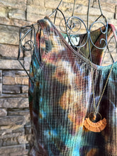 Load image into Gallery viewer, Women’s Large Geode Cotton Gauze Tiered Sleeveless Dress with Pockets in ‘Starling’