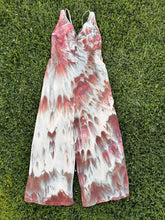 Load image into Gallery viewer, Women’s Medium Linen/Rayon V-Neck Strappy Jumpsuit with Pockets in ‘Shiitake Twist’