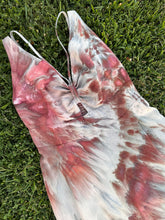 Load image into Gallery viewer, Women’s Medium Linen/Rayon V-Neck Strappy Jumpsuit with Pockets in ‘Shiitake Twist’