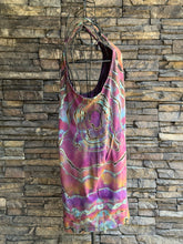 Load image into Gallery viewer, Women’s Large Reverse Geode Harem Shorts Romper Jumpsuit with Back Pocket in ‘Bird Song’