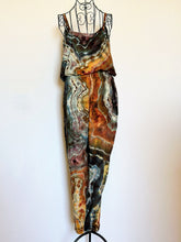 Load image into Gallery viewer, Women’s Large Reverse Geode Spaghetti Strap Jumpsuit in ‘Golden Age’