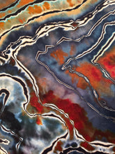 Load image into Gallery viewer, Custom Reverse Geode 3/4 Sleeve Dress with Pockets in ‘Midnight Jasper’ for Stephanie