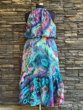 Load image into Gallery viewer, Women’s XL (runs large, fits closer to a 2X) 100% Cotton Tiered Halter Midi Dress with Pockets in ‘Cosmic Eyes’