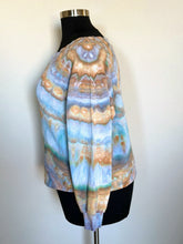 Load image into Gallery viewer, Custom Off Shoulder Sweatshirt in ‘Blue Gray’ for Denise