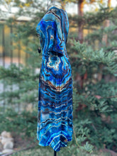 Load image into Gallery viewer, Custom Reverse Geode Dress in ‘Midnight Sapphire’ for Kim