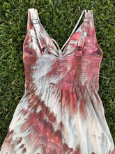 Load image into Gallery viewer, Women’s Medium Linen/Rayon V-Neck Strappy Jumpsuit with Pockets in ‘Shiitake Twist’