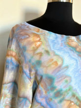 Load image into Gallery viewer, Custom Off Shoulder Sweatshirt in ‘Blue Gray’ for Denise