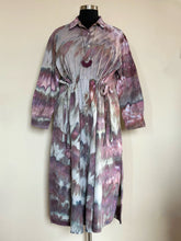 Load image into Gallery viewer, Custom Long Sleeved Cinch Waist Dress in ‘Brushed Steel’ Twist for Ashley