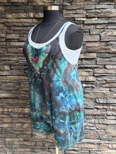 Load image into Gallery viewer, Women’s XL Geode Harem Shorts Romper Jumpsuit with Back Pocket in ‘Dark Enchantment’