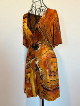 Load image into Gallery viewer, Custom Reverse Geode Kimono Style Dress in ‘Tiger’s Eye’ for Karl
