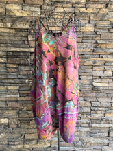 Load image into Gallery viewer, Women’s Large Reverse Geode Harem Shorts Romper Jumpsuit with Back Pocket in ‘Bird Song’