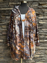 Load image into Gallery viewer, Custom Geode Athleta Hooded Cardigan with Thumbholes & Pockets in ‘Walls of the Cave’ for Jamie