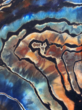 Load image into Gallery viewer, Custom Reverse Geode Cropped Pants in ‘Azurite’ for Carrie