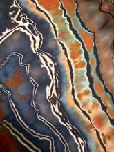 Load image into Gallery viewer, Custom Reverse Geode 3/4 Sleeve Dress with Pockets in ‘Midnight Jasper’ for Stephanie