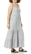 Load image into Gallery viewer, Women’s Medium Geode Cotton Elastic Waist Maxi Dress with Pockets in ‘Rainbow Sunset’