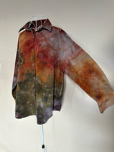 Load image into Gallery viewer, Women’s Large (can fit an XL too) Oversized Geode Corduroy Long Sleeve Button Up Shirt with Pockets in ‘Rustic Rainbow’