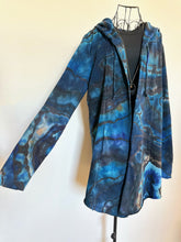 Load image into Gallery viewer, Custom Reverse Geode Hooded Cardigan in ‘Midnight Sapphire’ for Ashley