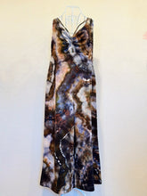 Load image into Gallery viewer, Women’s XL Geode Rayon Linen Wide Leg Strappy Jumpsuit with Pockets in ‘Turkey Tail Mushroom Variation #2’