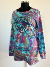 Load image into Gallery viewer, Women’s XL (fits closer to a large) Geode Sun Tarot Slouchy Pullover and Shorts Lounge Set in ‘Cosmic’