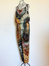 Load image into Gallery viewer, Women’s Large Reverse Geode Spaghetti Strap Jumpsuit in ‘Golden Age’