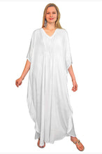 Load image into Gallery viewer, Women’s One Size (fits S-XL best) 100% Rayon Ibiza Geode Caftan in ‘Boulder Turquoise’