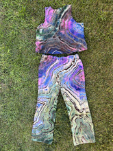 Load image into Gallery viewer, 2 Custom Reverse Geode Pajama Sets in ‘Abalone’ and 2 Bucket Hats for Kim