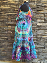 Load image into Gallery viewer, Women’s XL (runs large, fits closer to a 2X) 100% Cotton Tiered Halter Midi Dress with Pockets in ‘Cosmic Eyes’