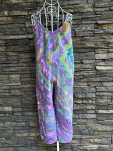 Load image into Gallery viewer, Women’s XS Petite Crinkle Cotton Gauze Jumpsuit with Tie Shoulder Straps and Pockets in ‘Northern Lights’