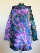 Load image into Gallery viewer, Women’s 2X (runs large) Oversized Geode Hooded Sweatshirt Open Front Cardigan with Pockets in ‘Abalone’