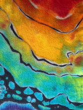 Load image into Gallery viewer, Custom Reverse Geode Swing Dress and Matching Men’s T-Shirt in ‘Electric Rainbow’ for Aunt Donna❤️🌈