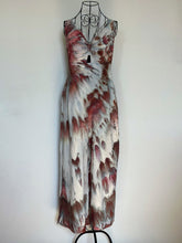 Load image into Gallery viewer, Women’s Medium Linen/Rayon V-Neck Strappy Jumpsuit with Pockets in ‘Shiitake Twist’