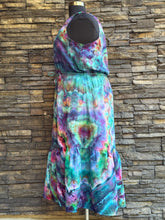 Load image into Gallery viewer, Women’s XL (runs large, fits closer to a 2X) 100% Cotton Tiered Halter Midi Dress with Pockets in ‘Cosmic Eyes’