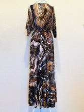 Load image into Gallery viewer, Women’s Small Geode Boho Maxi Dress in ‘Turkey Tail Mushroom Variation #2’
