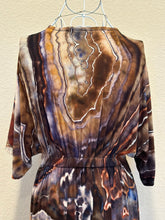Load image into Gallery viewer, Women’s Small Geode Boho Maxi Dress in ‘Turkey Tail Mushroom Variation #2’