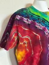 Load image into Gallery viewer, Custom Reverse Geode Swing Dress and Matching Men’s T-Shirt in ‘Electric Rainbow’ for Aunt Donna❤️🌈