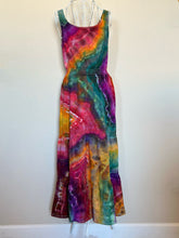 Load image into Gallery viewer, Women’s Medium Geode Cotton Elastic Waist Maxi Dress with Pockets in ‘Rainbow Sunset’